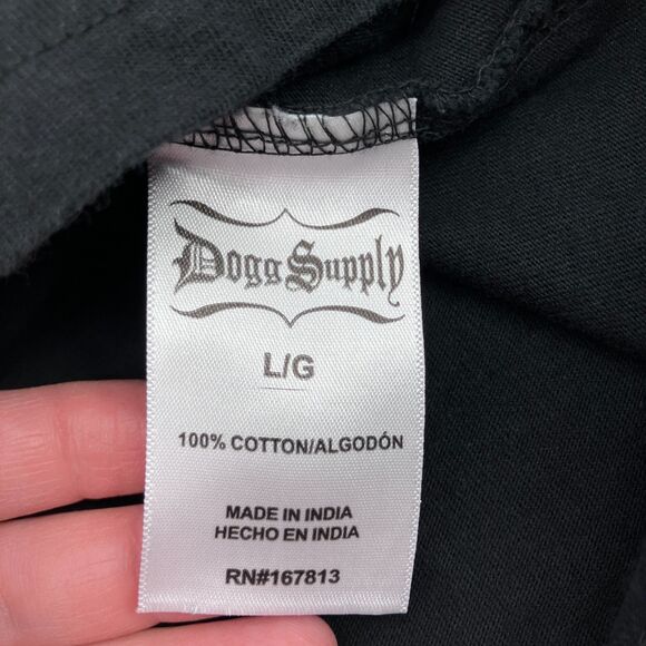 Dogg Supply Snoop Doggy Dogg Black Smoke Rising Graphic T-Shirt sz Large Rapper - Picture 4 of 8